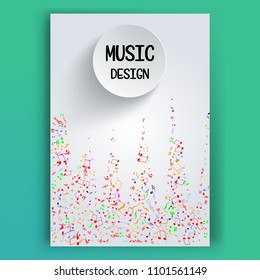 Minimal covers design.Abstract music notes and Staff line background,G-clef and musical notation.symbols value.Music staff.Vector illustration for cover,Brochure,Poster,banner.flyer,