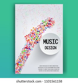 Minimal covers design.Abstract music notes and Staff line background,G-clef and musical notation.symbols value.Music staff.Vector illustration for cover,Brochure,Poster,banner.flyer,