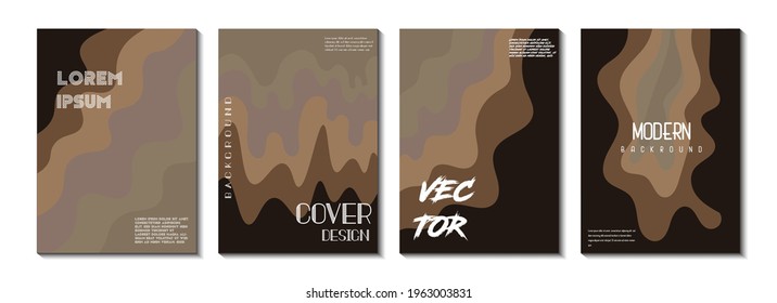 Minimal covers design.Colorful halftone gradients.background modern template design for we.Abstract backgroun.Abstract background paper Brown.A4 abstract color 3d paper art illustration set.wave.Eps10
