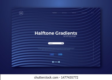 Minimal covers landing page design. Colorful halftone gradients. background modern template design for web. Cool gradients. Future geometric patterns.