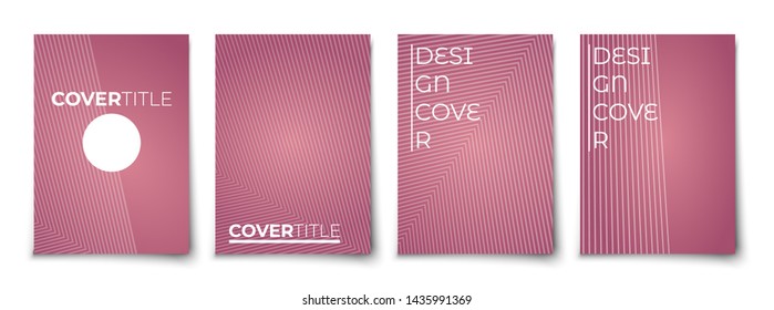 minimal covers mockup set.trendy colorful geometric design. lines, dots and waves elements. halftone gradients