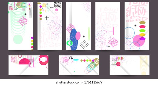 Minimal deckt ein Netzwerk kreativer, moderner abstrakter Banner ab. Zukünftiges geometrisches Design mit Formen und Punkten. EPS10 Vektorgrafik