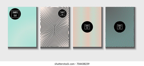 Minimal covers pearlescent template. Stripes, waves, zigzag in tender pink, grey, turquoise. Elegant noble ads poster background. Clean simple minimal covers design. Business futuristic linear pattern