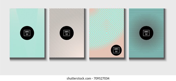 Minimal covers pearlescent template. Stripes, waves, zigzag in tender pink, grey, turquoise. Elegant noble ads poster background. Clean simple minimal covers design. Business futuristic linear pattern