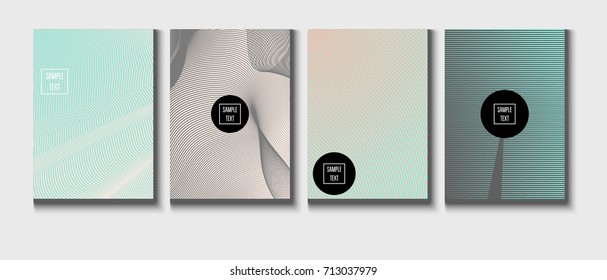 Minimal covers pearlescent template. Stripes, waves, zigzag in tender pink, grey, turquoise. Elegant noble ads poster background. Clean simple minimal covers design. Business futuristic linear pattern