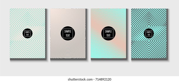 Minimal covers pearlescent template. Stripes, waves, zigzag in tender pink, grey, turquoise. Elegant noble ads poster background. Clean simple minimal covers design. Business futuristic linear pattern