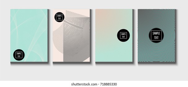 Minimal covers pearlescent template. Stripes, waves, zigzag in tender pink, grey, turquoise. Elegant noble ads poster background. Clean simple minimal covers design. Business futuristic linear pattern