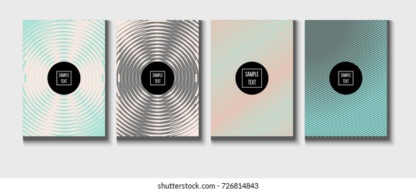 Minimal covers pearlescent template. Stripes, waves, zigzag in tender pink, grey, turquoise. Elegant noble ads poster background. Clean simple minimal covers design. Business futuristic linear pattern