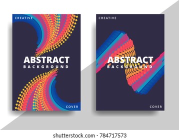 Minimal covers or posters design template. Future geometric patterns. Abstract shapes with vibrant gradients. Vector illustration. Pixel background. Pixel art. Technology background