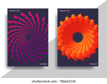Minimal covers or posters design template. Future geometric patterns. Abstract shapes with vibrant gradients. Vector illustration. Pixel background. Pixel art. Technology background