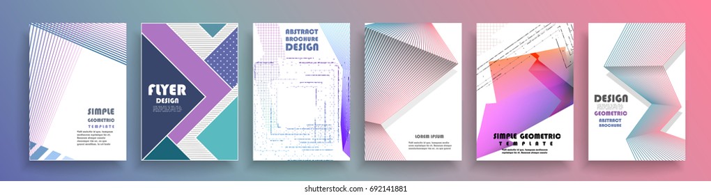 Minimal covers set. Abstract geometric design. Eps10 vector.