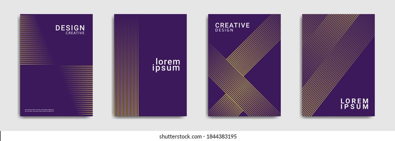 Minimal Covers Set With Cool Halftone Gradients Design. Brochure Collection, Futuristic Background, Cover, Print.