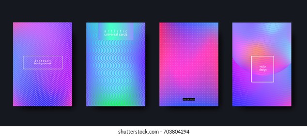 Minimal covers set. Future geometric design. Vector template for banners, placards, poster, pop art flyers, presentations and annual reports. Hipster style, minimalist. Size A4. 