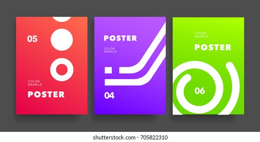 Minimal covers set. Geometric shapes composition. Modern design posters. Vector Illustration
