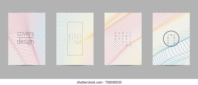 Minimal covers set. Poster template geometric design. Abstract  Backgroung Eps10 vector