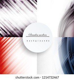 Minimal covers set. Trendy multicolored modern simple poster design. Geometric background, vector abstract linear pattern. Business identity.