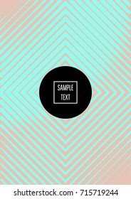 Minimal covers template. Vector stripes elegant female pattern. Futuristic modern noble rich poster background for ads. Trendy pink and turquoise geometric minimal covers. Business identity templates.