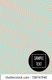 Minimal covers template. Vector stripes elegant female pattern. Futuristic modern noble rich poster background for ads. Trendy pink and turquoise geometric minimal covers. Business identity templates.