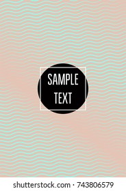 Minimal covers template. Vector stripes elegant female pattern. Futuristic modern noble rich poster background for ads. Trendy pink and turquoise geometric minimal covers. Business identity templates.
