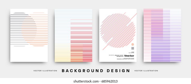 Minimal Covers templates set. Futuristic memphis style patterns and elements for Posters, Placards, Banners, flyers or brochures designs. Vector illustrations.