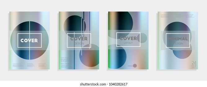 Minimal covers texture. Future geometric design. Set of trendy template. Simple gradient background. Abstract hipster mesh pattern. Use for cover, book, decorated, brochure. Vector illustration.