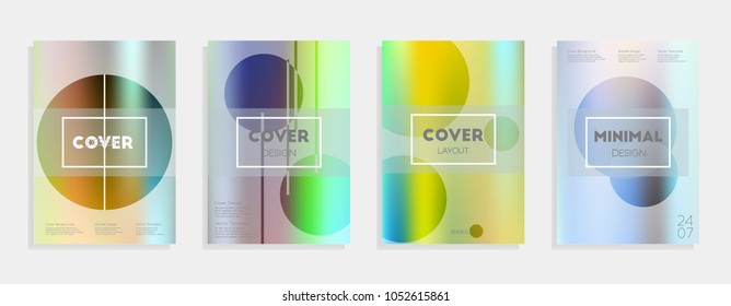 Minimal covers texture. Future geometric design. Set of trendy template. Simple gradient background. Abstract hipster mesh pattern. Use for cover, book, decorated, brochure. Vector illustration.
