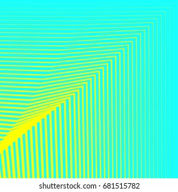Minimal covers texture. Future geometric design. Minimalist hipster texture. Cyan in yellow stripes. Abstract geometric horizontal striped pattern. Vector illustration.