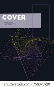 Minimal covers texture. Future geometric design. Trendy neon linear hipster template. Simple gradient background. Abstract halftone pattern. Use for cover, decorated, brochure. Vector illustration.