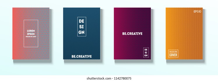 Minimal Covers, Vector Hipster Abstract Neon Design. Magenta, Cyan, Yellow Corporate Identity Blend Wave Halftones. Funky Ad Business Minimal Covers, Retro Music Poster Bright Gradient Stripes.