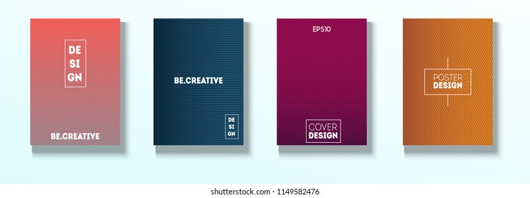 Minimal Covers, Vector Hipster Abstract Neon Design. Magenta, Cyan, Yellow Corporate Identity Blend Tech Halftones. Simple Business Minimal Covers, Retro Music Poster Colorful Gradient Shapes.