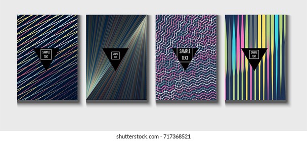 Minimal Covers Vector Set. Cool children's jolly funky colors. Creative modern geometric blend minimal covers template. Presentation, poster dynamic background. Hipster pink, green, blue, grey design.