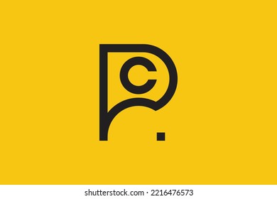 Minimal CR logo. Icon of a RC letter on a luxury background. Logo idea based on the CR monogram initials. Professional variety letter symbol and RC logo on background.