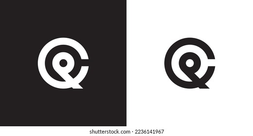 Minimal CR logo. Icon of a RC letter on a luxury background. Logo idea based on the CR monogram initials. Professional variety letter symbol and RC logo on black and white background.