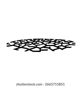 Minimal cracked dry ground vector texture for drought and climate change themes.