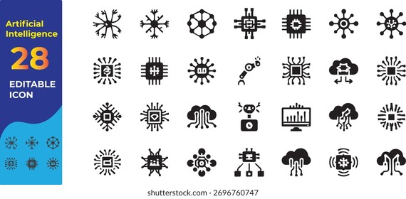 Lista de iconos de IA creativa mínima