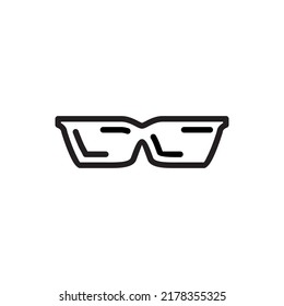 Minimal creative art concept. Space for text. Glasses icon. Sun glasses vector illustration