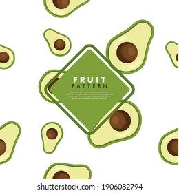 Minimal Creative Avocado Fruit Background. Modern Horizontal Composition.
