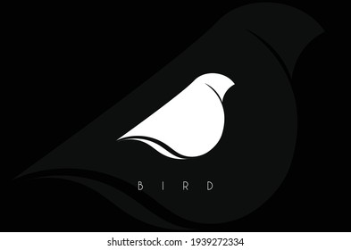 Mínimo logotipo creativo para aves, vector abstracto de aves
