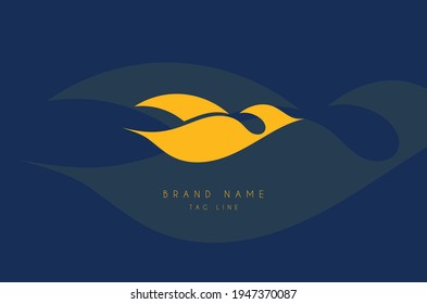 Minimales Creative Bird-Logo, abstrakter Vogel-Vektorgrafik