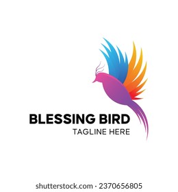 minimal and creative bird logo design template for business