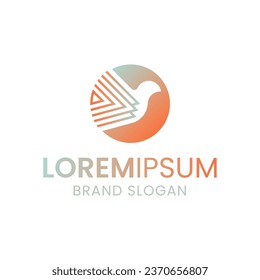 minimal and creative bird logo design template for business