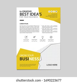 minimal creative brochure flyer vector template