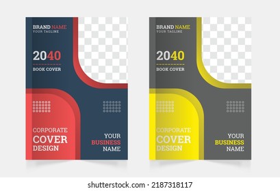 Minimal creative business corporate book cover design template a4 or can be used to annual report, magazine, flyer, poster, banner, portfolio, company profile, website, brochure cover design
