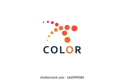 Minimal creative colorful color logo.