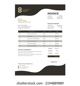 Minimal Creative Corporate Invoice Design Template