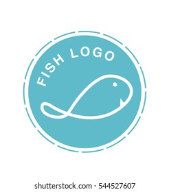 Minimal and Creative Fish Logo Emblem Icon