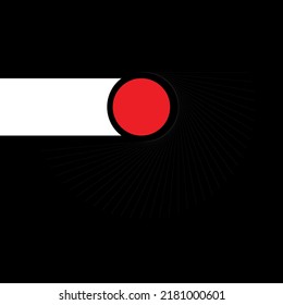 vector de diseño gráfico creativo mínimo | Diseño abstracto rojo, blanco y negro