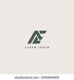 Minimal creative initial based AE logo and EA logo. Letter AE EA creative elegant monogram white color on black background