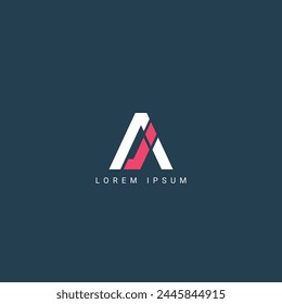 Minimal creative initial based AI logo and IA logo. Letter AI IA creative elegant monogram white color on black background