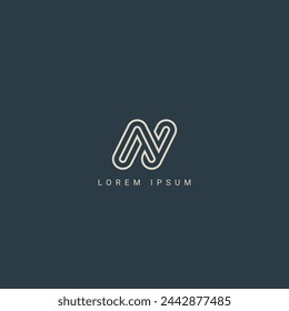 Minimal creative initial based AY logo and NY logo. Letter AY NY creative elegant monogram white color on black background